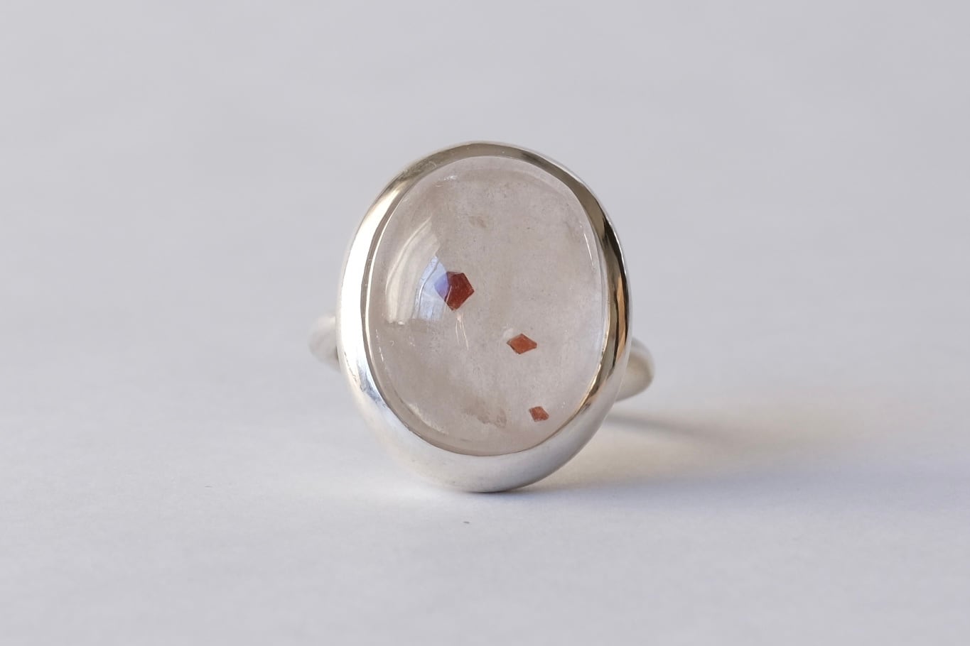 扉 ガーネットインクォーツ リング silver no,244