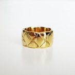 FJewelryProducts | Stainless f Crash Ring【GOLD】 | 金属アレルギー対応 リング 【f-r-004gd】