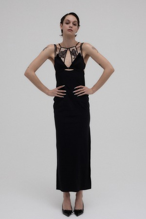 Half-Cup Dress -Basic- / Black