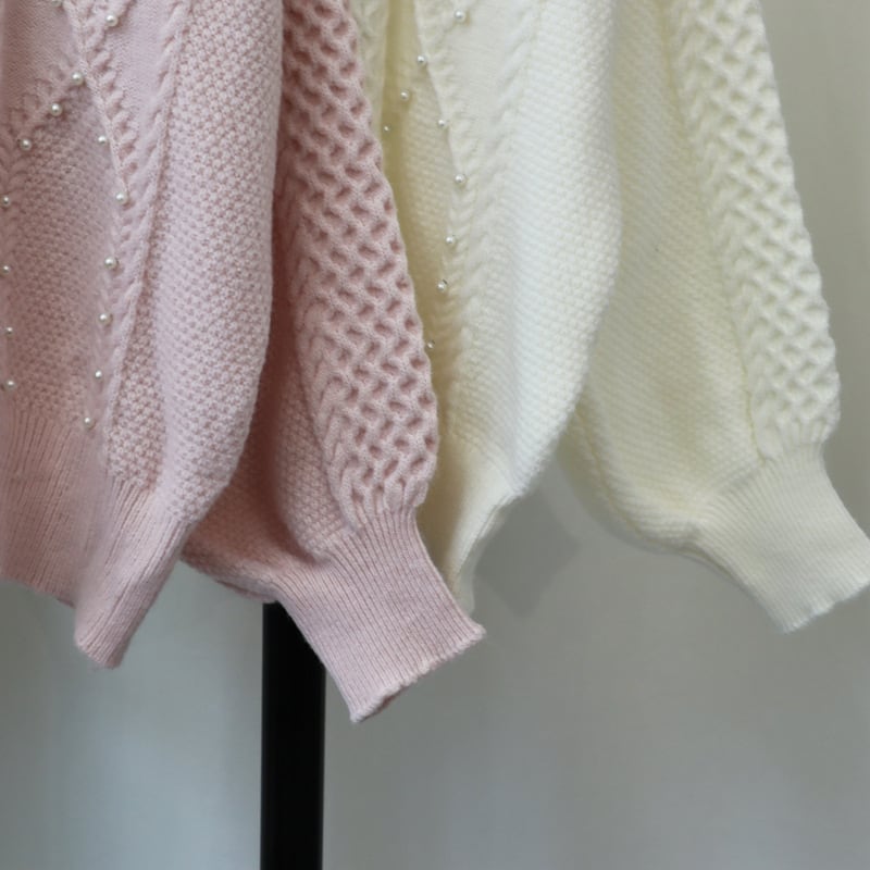 tops】立体フラワーニットセーター M28595 | nanastyle