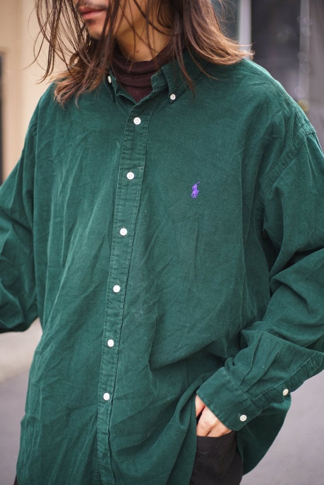 Ralph Lauren] Vintage Big Silhouette Corduroy Button Down Shirt [1990s-] Vintage  Corduroy B/D Shirt | beruf