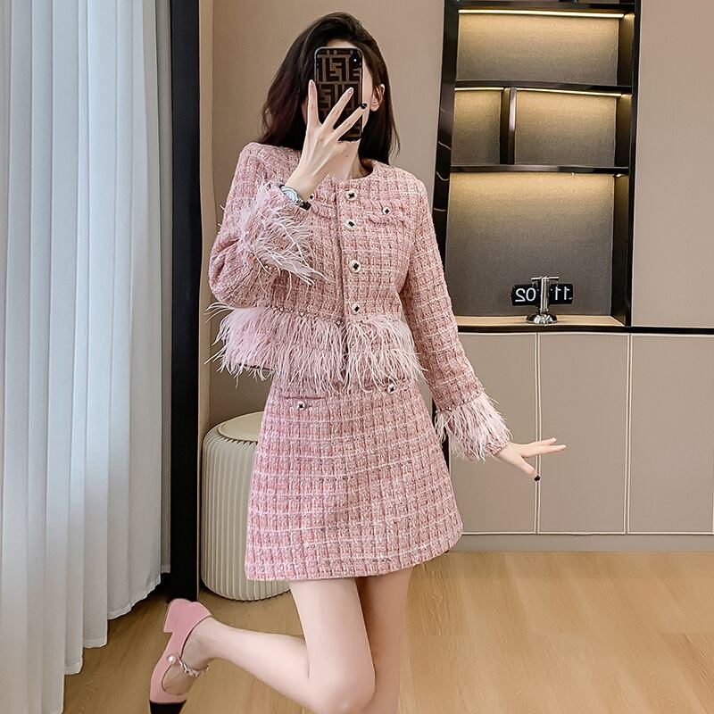 set up | セットアップ レディーススーツ ツイード ジャケット ミニ