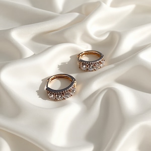 LUZ 18Kコーティングリングピアス