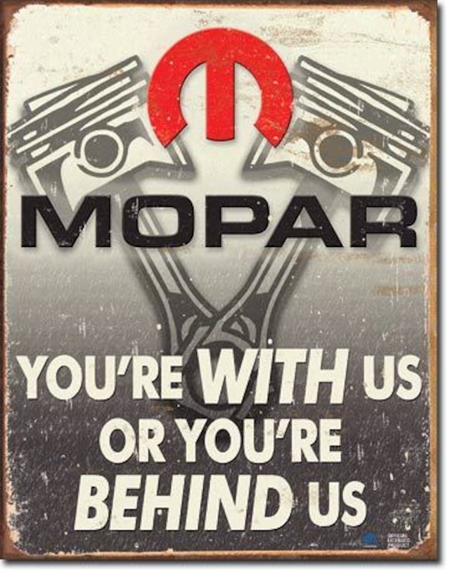 【ブリキ看板】 Mopar - Behind Us  【ティンプレート】 2015