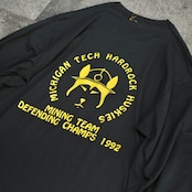 92's husky print long sleeve college tee