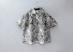 【23SS】ミチリコ(michirico) Real Zebra TEX Shirts  オフホワイト【L】シャツ　半袖