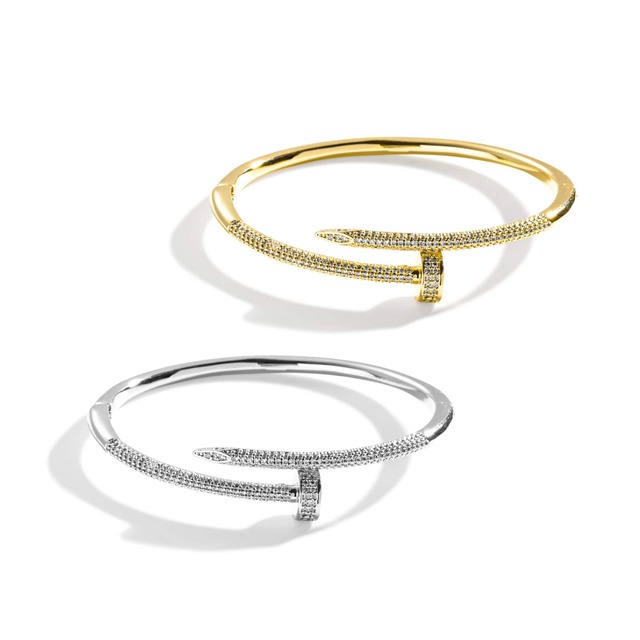 18kgp zirconia nail bracelet VB5-86