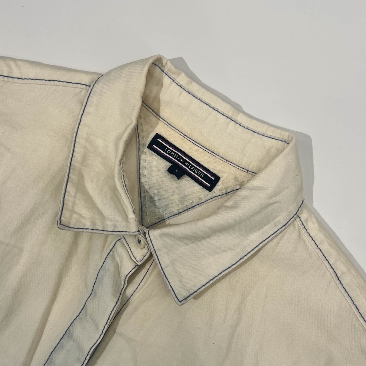 TOMMY HILFIGER トミーヒルフィガー グラデーション ボーダー デザイン長袖シャツ 4/レディース