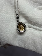 天然イエローダイヤモンド(0.105ct)ネックレス/PT900・K18YG