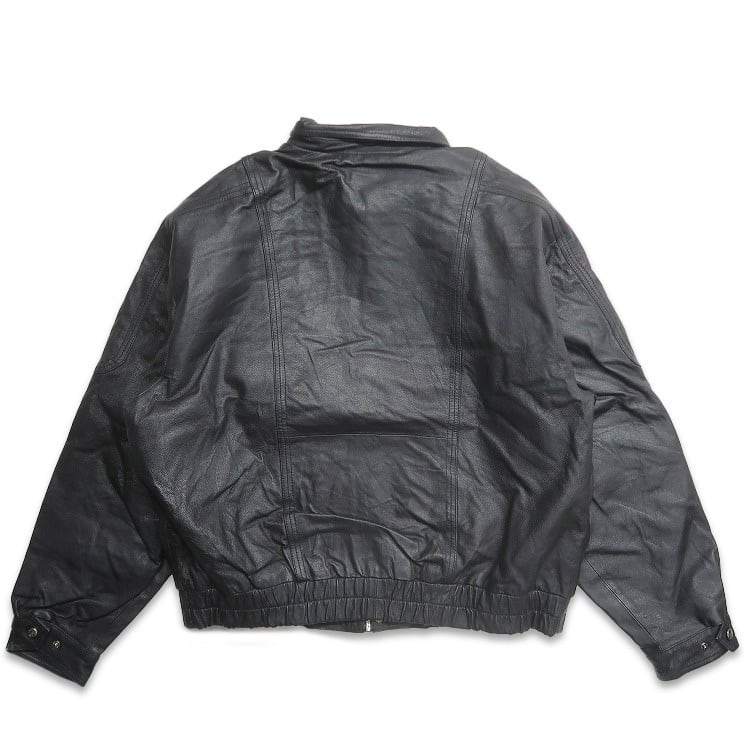 古着 TRAIL'S END 本革 レザージャケット ブルゾン ブラック 表記：XL