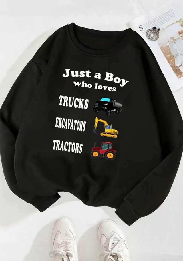 トレーナー トップス 長袖 冬服 冬 裏起毛 車 乗り物 カー car 保育園 幼稚園 外出用  男の子 boy ボーイ ベビー ベビー服 キッズ キッズ服 子供服 子ども 子ども服 子供 可愛い カワイイ 90cm 105cm 110cm 115cm 130cm  ブラック グリーン ベージュ グレー