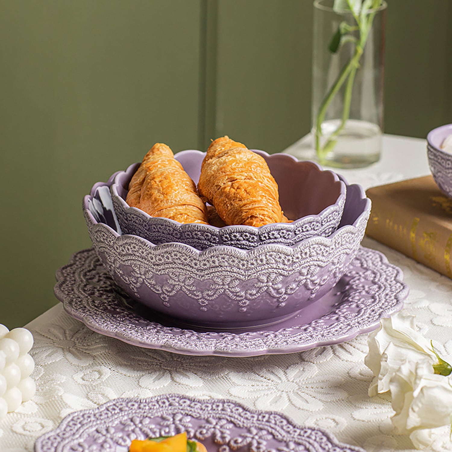 トラホウ食器 3点セットラベンダー シリーズ | トラホウ食器ストア