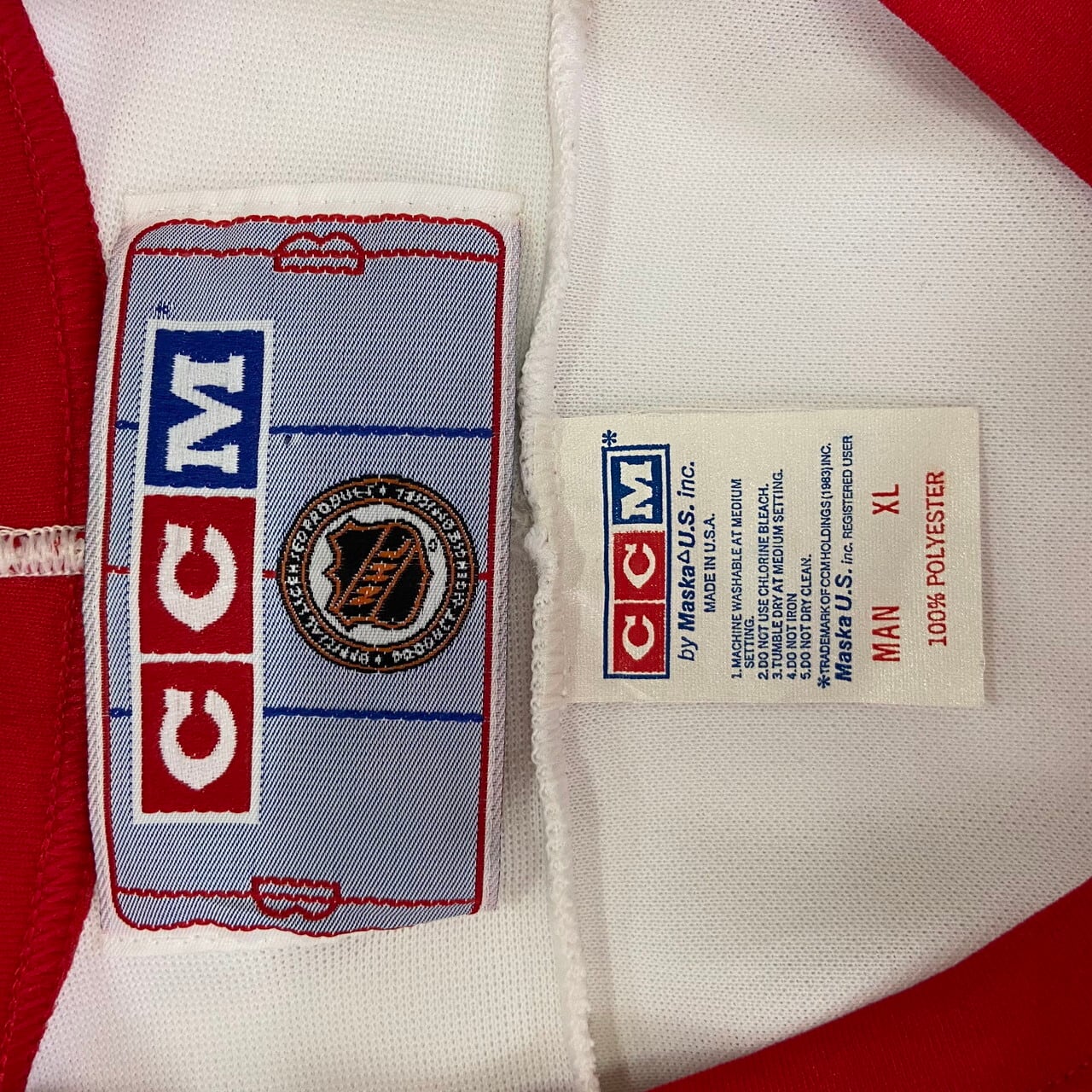 ビッグサイズ 90年代 USA製 CCM NHL デトロイト・レッド 
