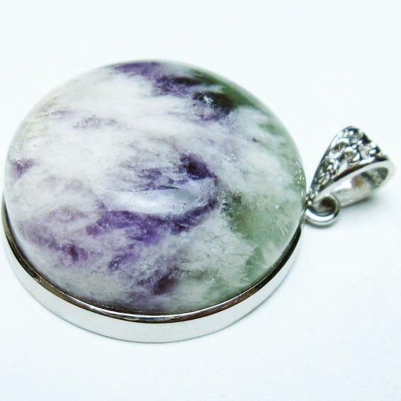 エンジェルフェザー フローライト ペンダント 一点物 メール便可 [M便 1/20] 112-12047