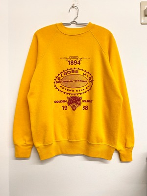 80-90sUSA Melrose High School Print Crewneck Sweater/L