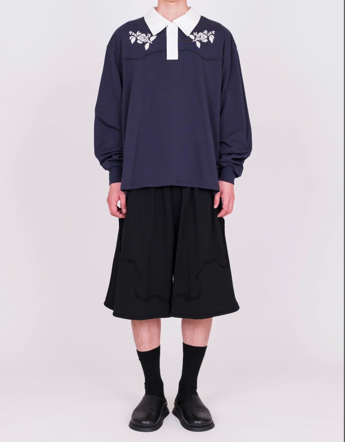 VIVIANO Hand Embroidered Rugby Shirt | eunoia1008