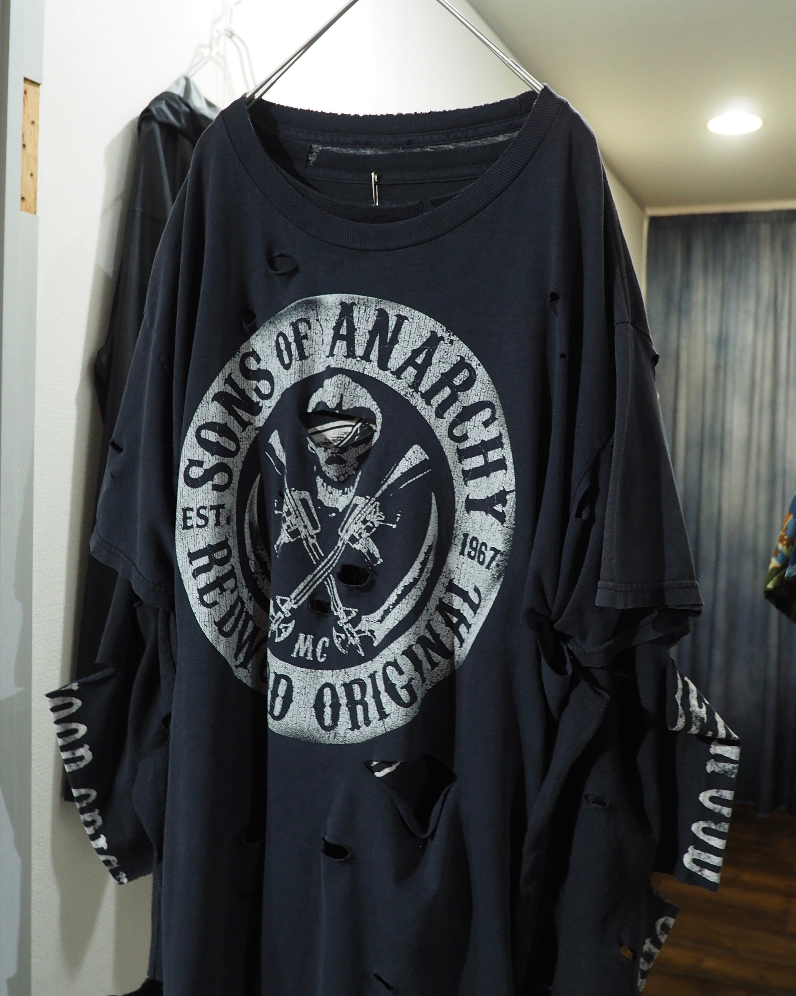 ” 循環 ” Crack Skull printed Boro Circulation Re:make SS Tee