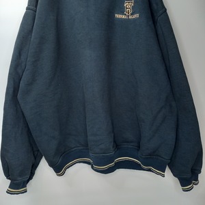 90s　ジャージーズ　クルーネック　スウェット　トレーナー　襟ライン　ネイビー