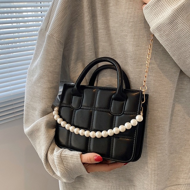 パールチェーン サマースタイル 夏物 真珠 スクウェア メッセンジャーバッグ Tiancai_Wing_Bag55715224722