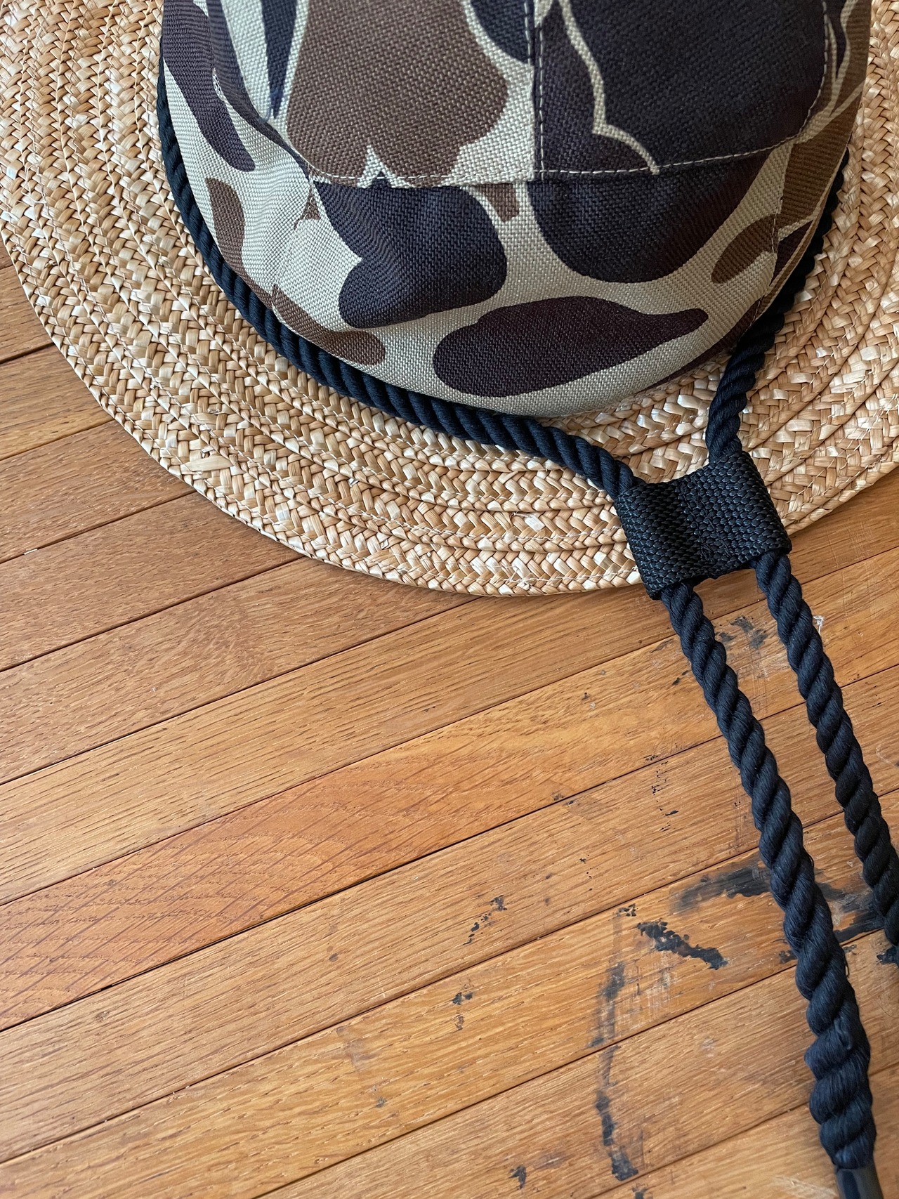 5panelカンカン帽　紐custom