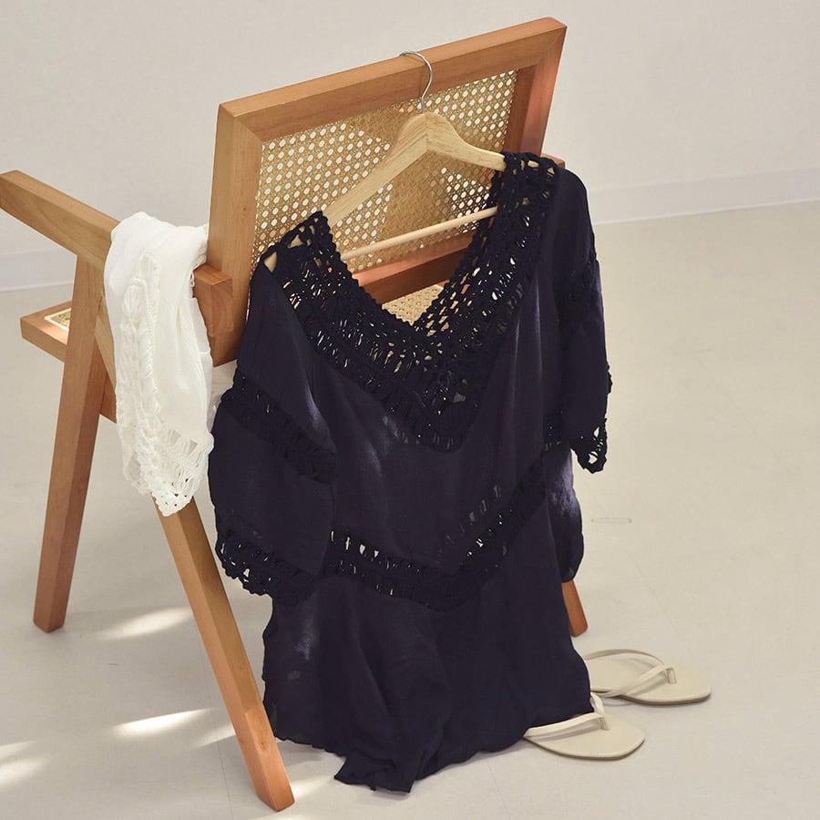 メール便】クロシェ編みワンピース／tops1229 | DAY CLOSET