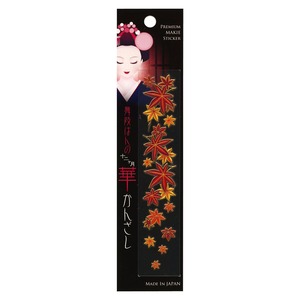 【特価処分】東洋ケース 華かんざし 蒔絵シール 紅葉 サイズ：約W2.5 H12.4 MAIKO-11