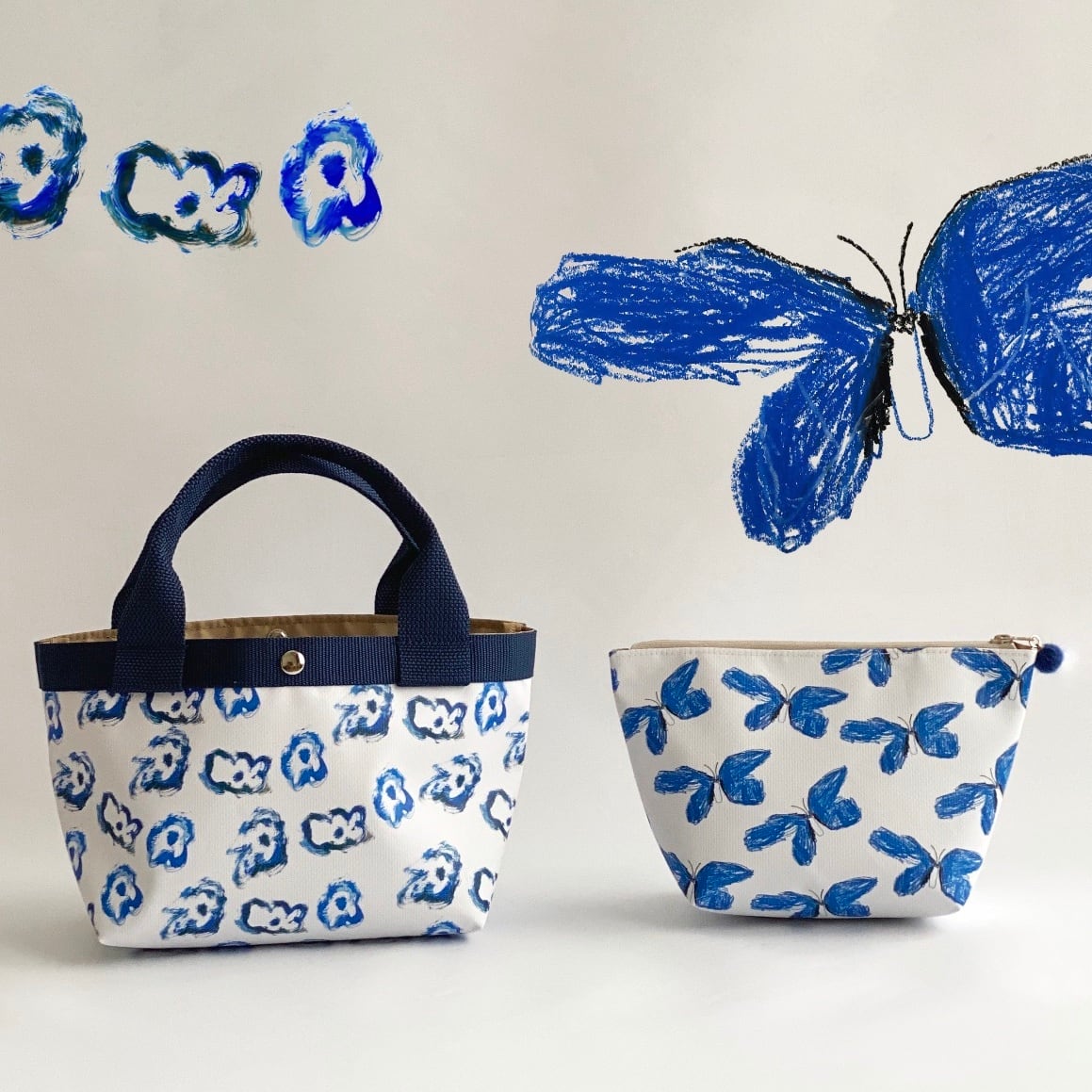 ミニトートバッグ◇撥水軽量素材 | リトルピカソ ｜子どもの絵で作る鞄