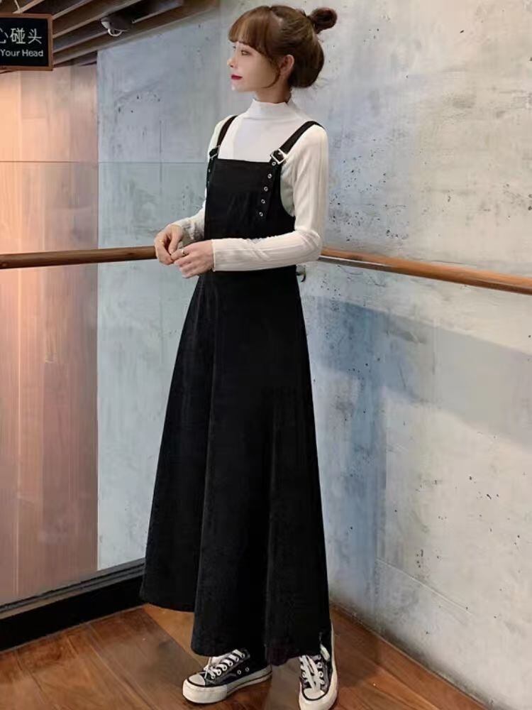 ショルダーベルトオールインワンワンピース