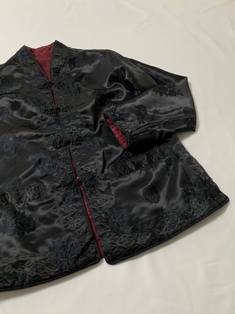 1980's Bi-Color Design No Collar China Jacket "Reversible"