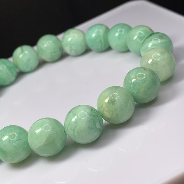 f86フローライト×クォーツ✩ミルキーグリーンフローライトブレスレット