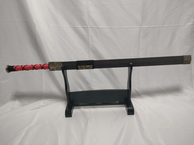 漢剣 赤鞘 竹光刀身 模造刀 中国剣