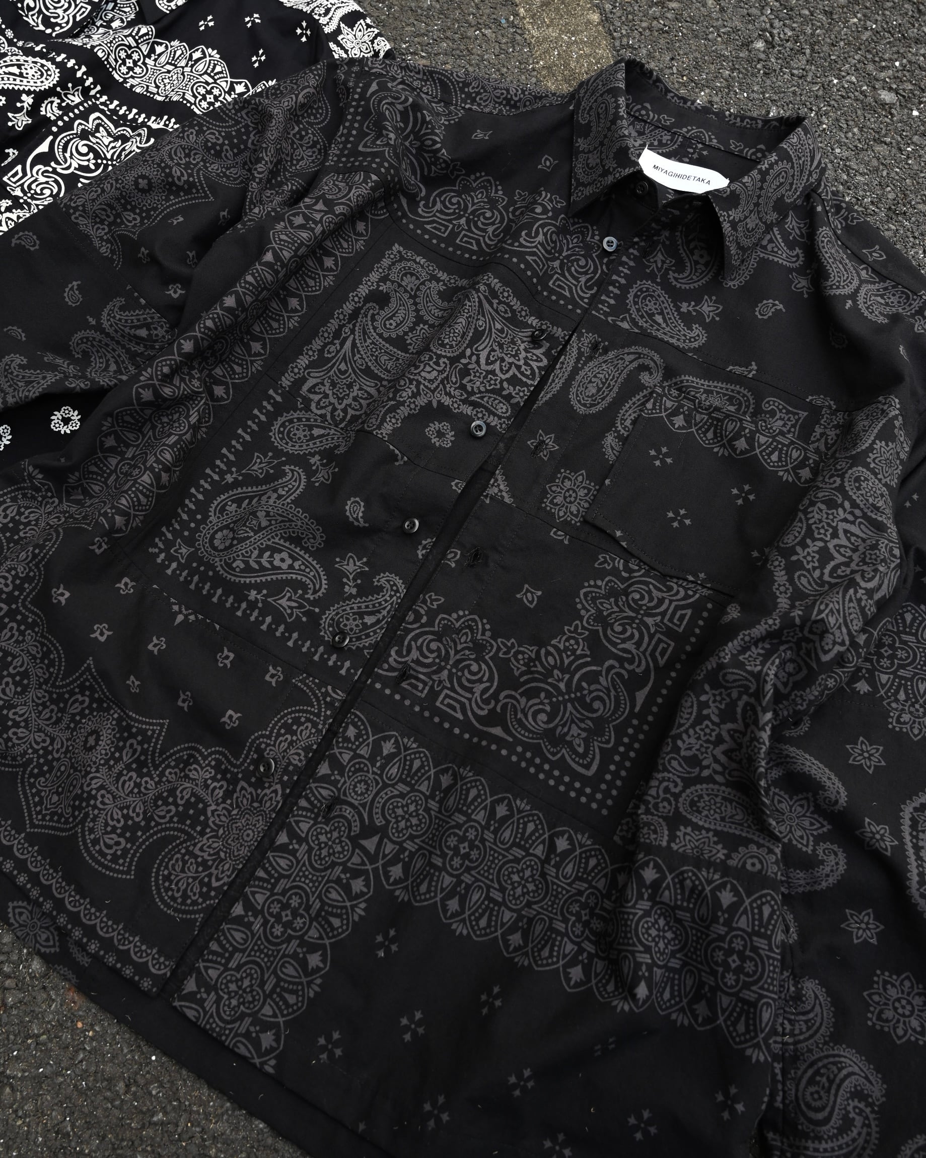 BLACK Dyed Bandana Shirt | MIYAGIHIDETAKA