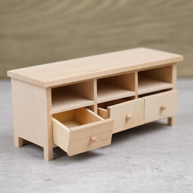 020-30042　ミニチュア家具　cabinet&shelf　テレビボード2
