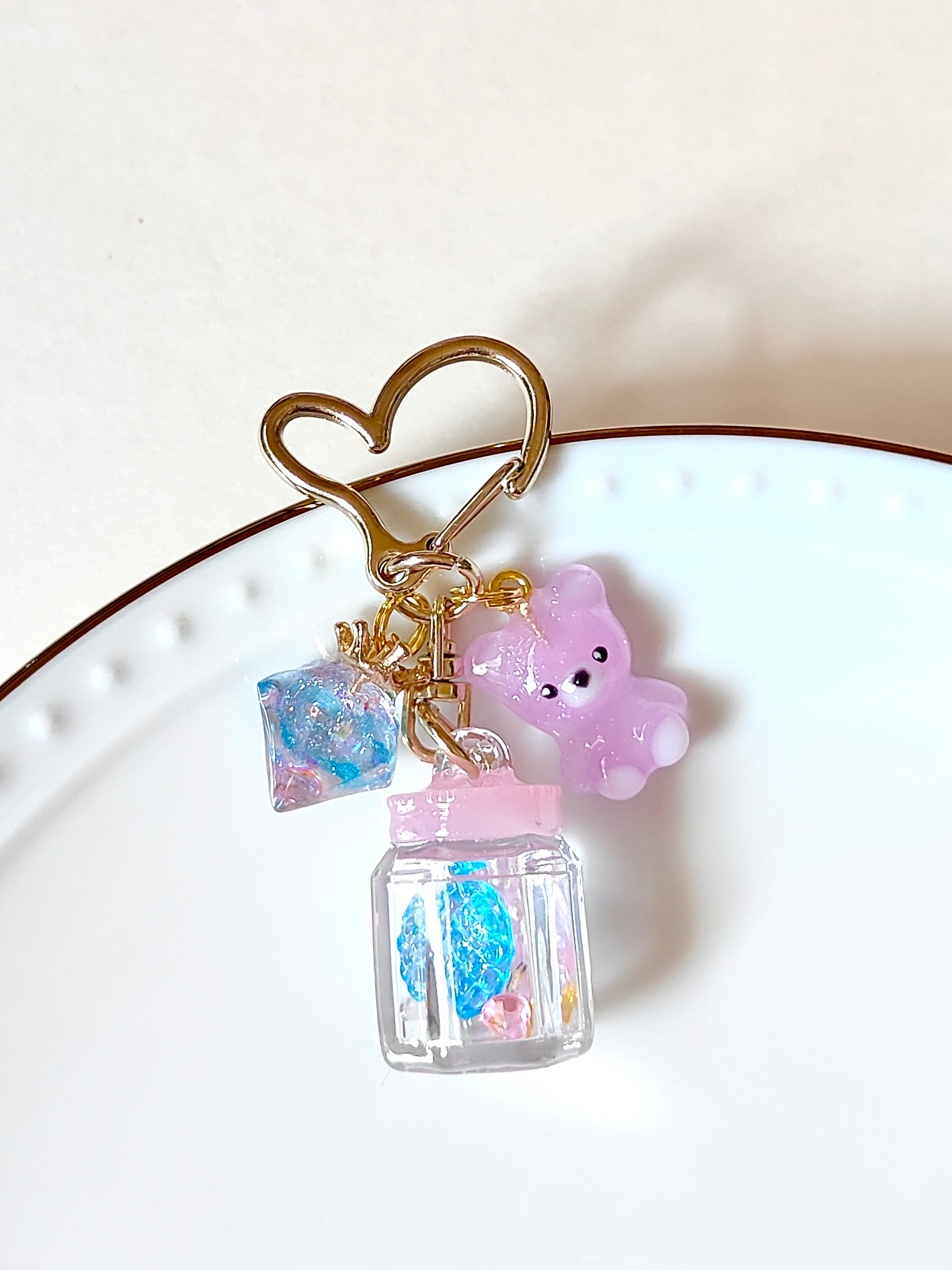 1-25】いちご×チョコにゃんこヘアゴム♡ レジン チョコレート