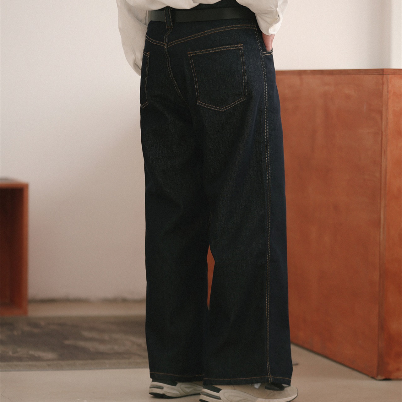 ダブルステッチ ワイドデニム N3496 - 5