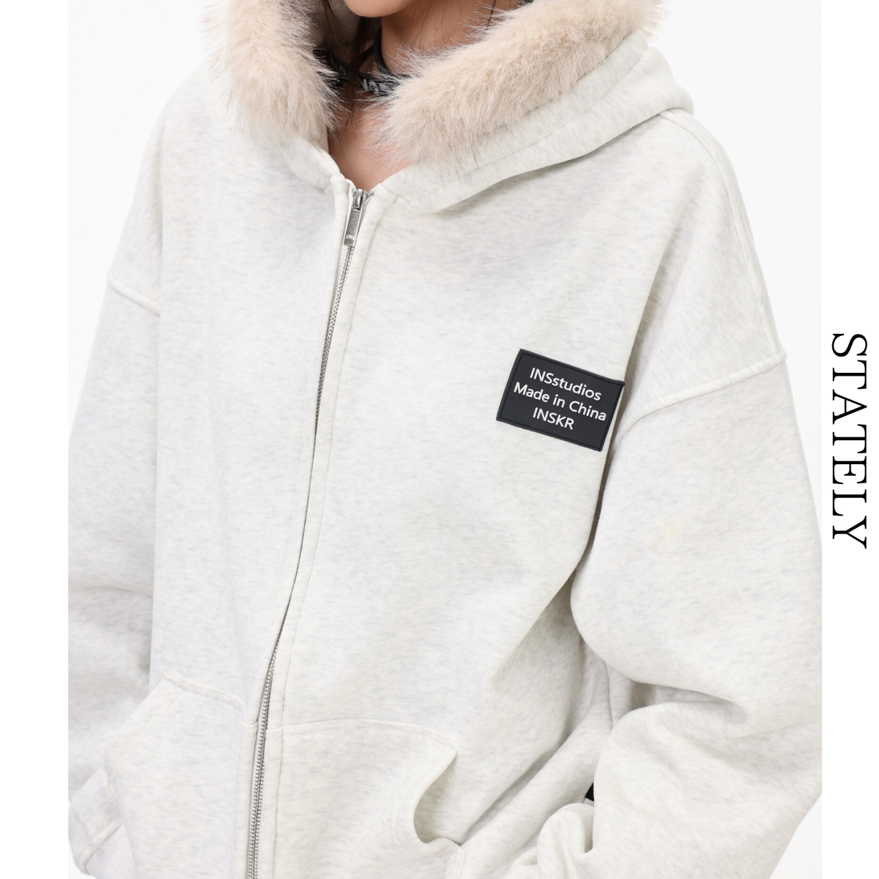 Faux Fur Zip Hoodie/3color_O13・画像11