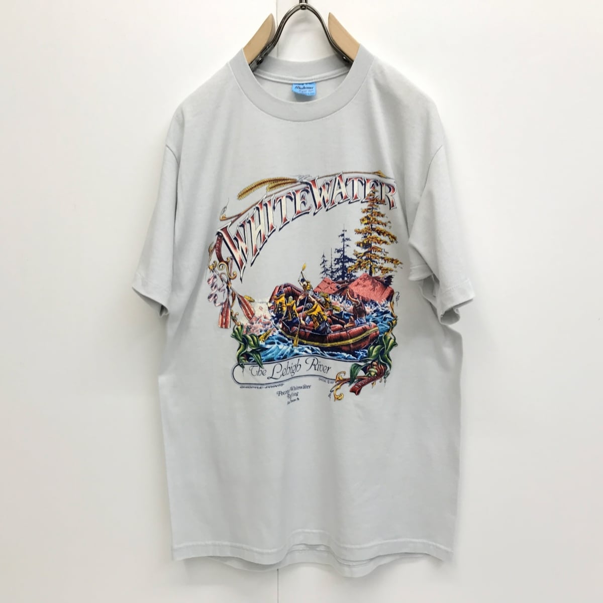 ステッドマン 80年代 USA製 半袖 Tシャツ WHITE WATER ラフティング柄