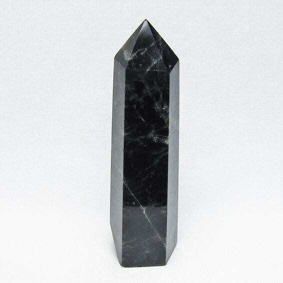 黒水晶 ポイント モリオン 六角柱 置物 一点物 152-4377