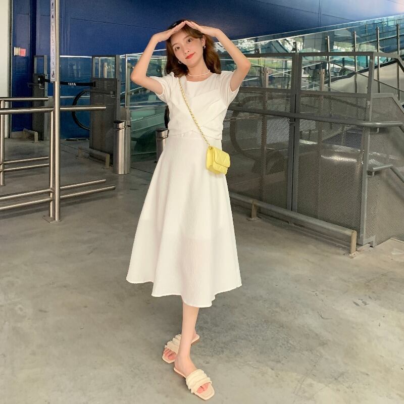 ドレス サマースリーブクロス 大人ガーリー スウィート キュート カジュアル 夏物 1号婦人39105937519