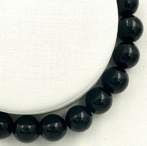 (00956)(1点のみ)ロシア産モリオン（選べる内径）【8mm】Morion　黒水晶　ラウンドカット　魔除け　厄除け　天然石ブレスレット　パワーストーン