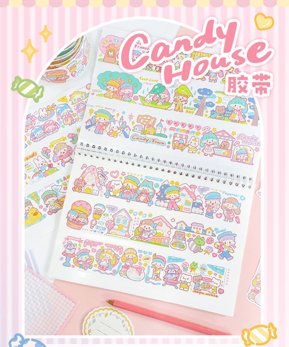 MO343 Molinta【Candy House】Loop200cm マスキングテープ 特殊インク 剝離紙 | cherish365_zakka  powered by BASE