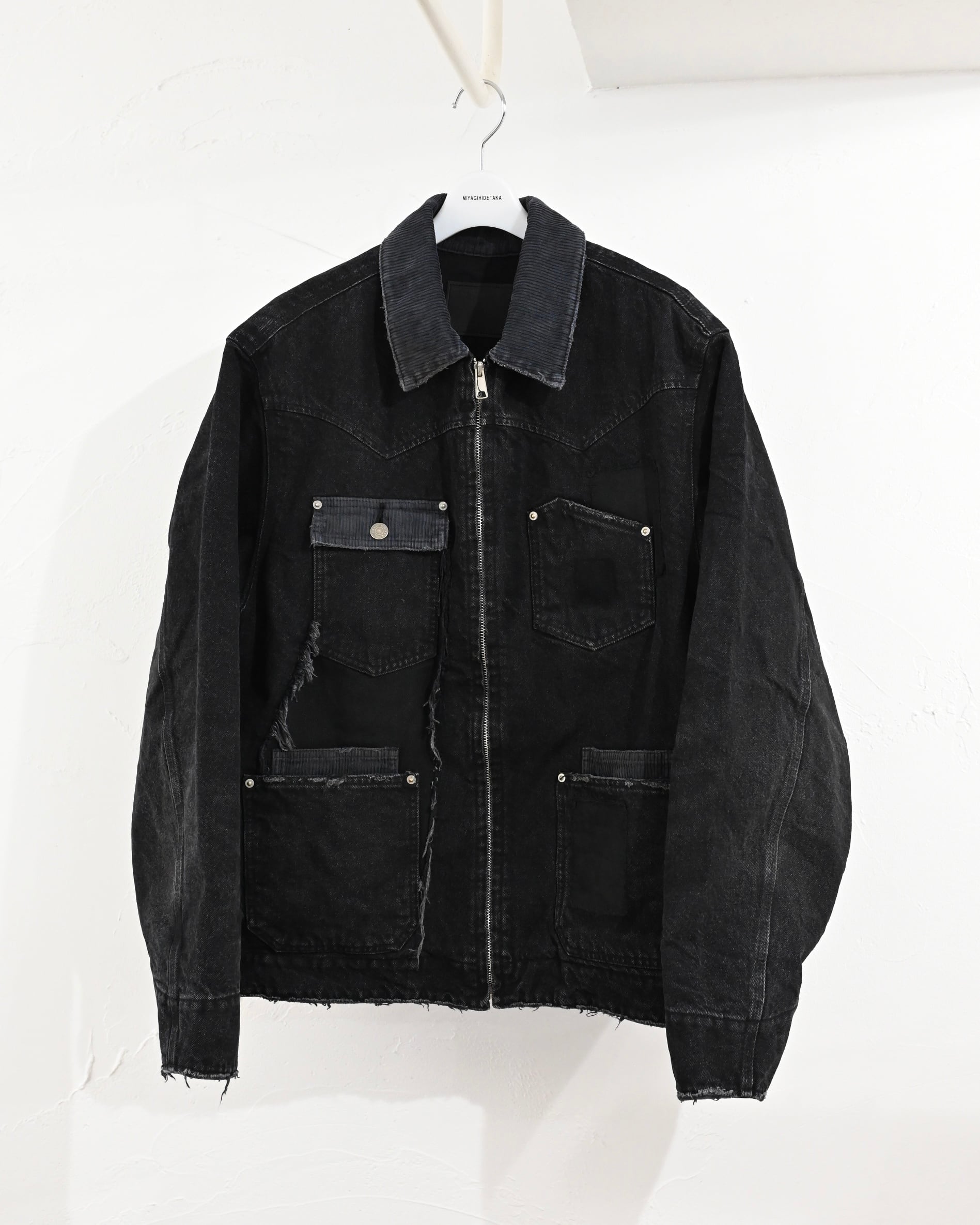 【未近：Theory】高機能ジャージー ジャケット「M(9)：ブラック」 Repair Work Jacket c/# BLACK | MIYAGIHIDETAKA
