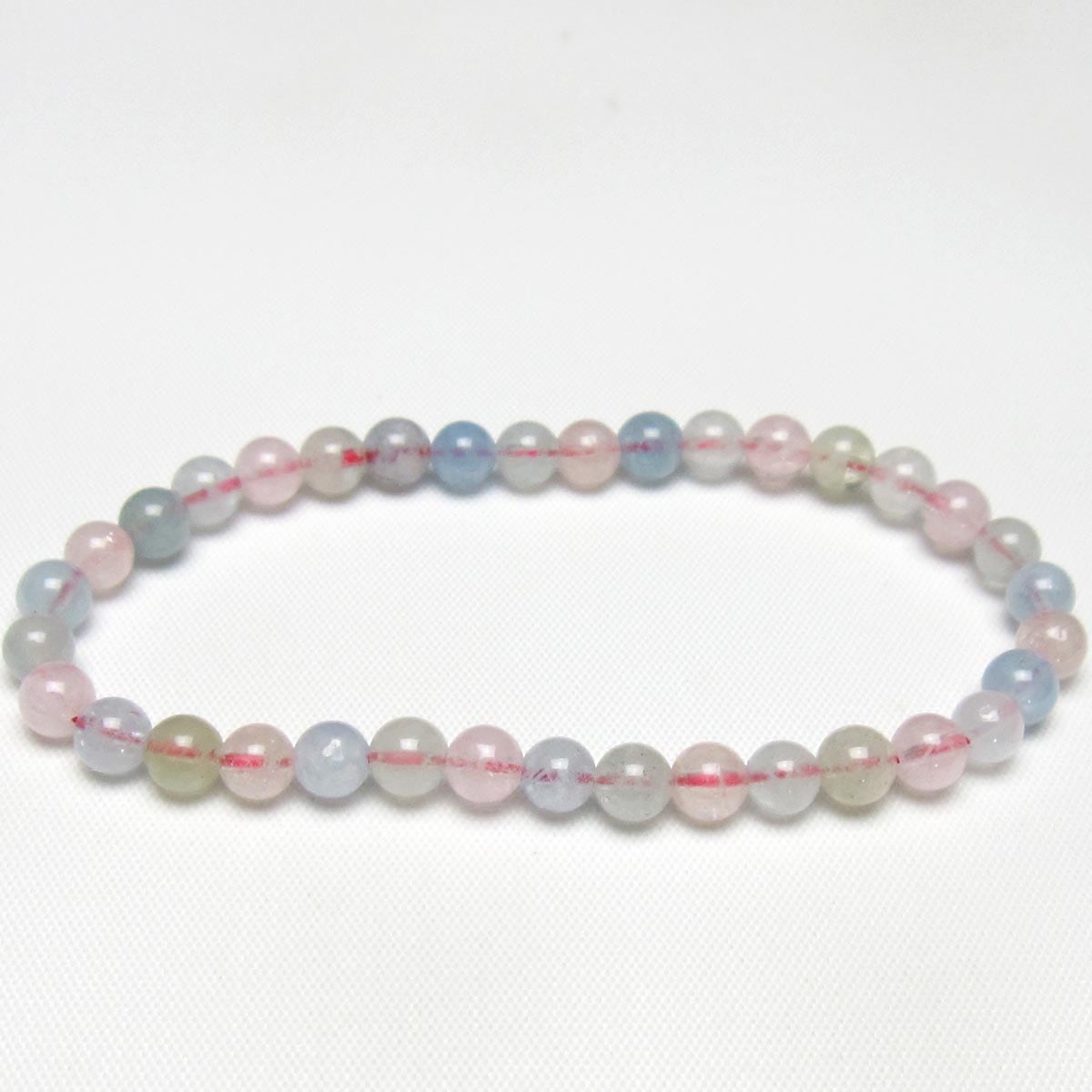 ミックスカラーベリル ブレスレット 5mm 一点物 メール便可 [M便 1/10] 111-48795