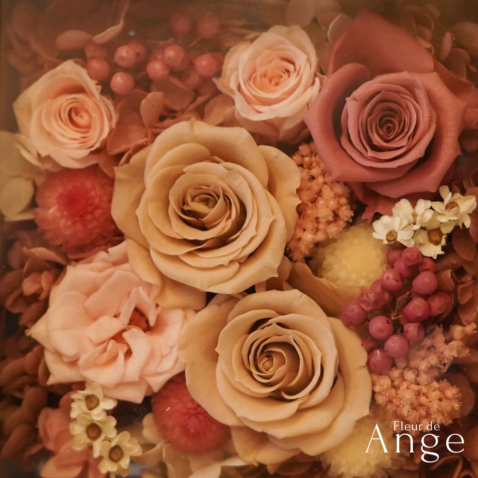 ガラスフォトフレーム ・文字入れ【プリザーブドフラワー】 | Fleur de