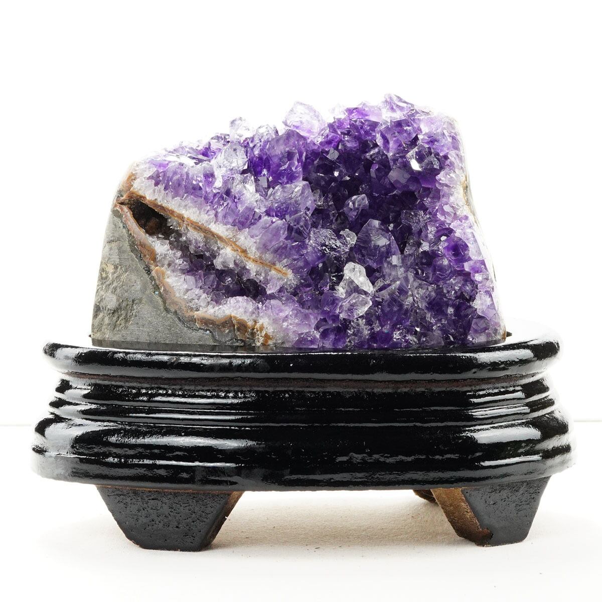 アメジスト クラスター ウルグアイ産 アメジスト 原石 amethyst 台座付属 一点物 182-8794