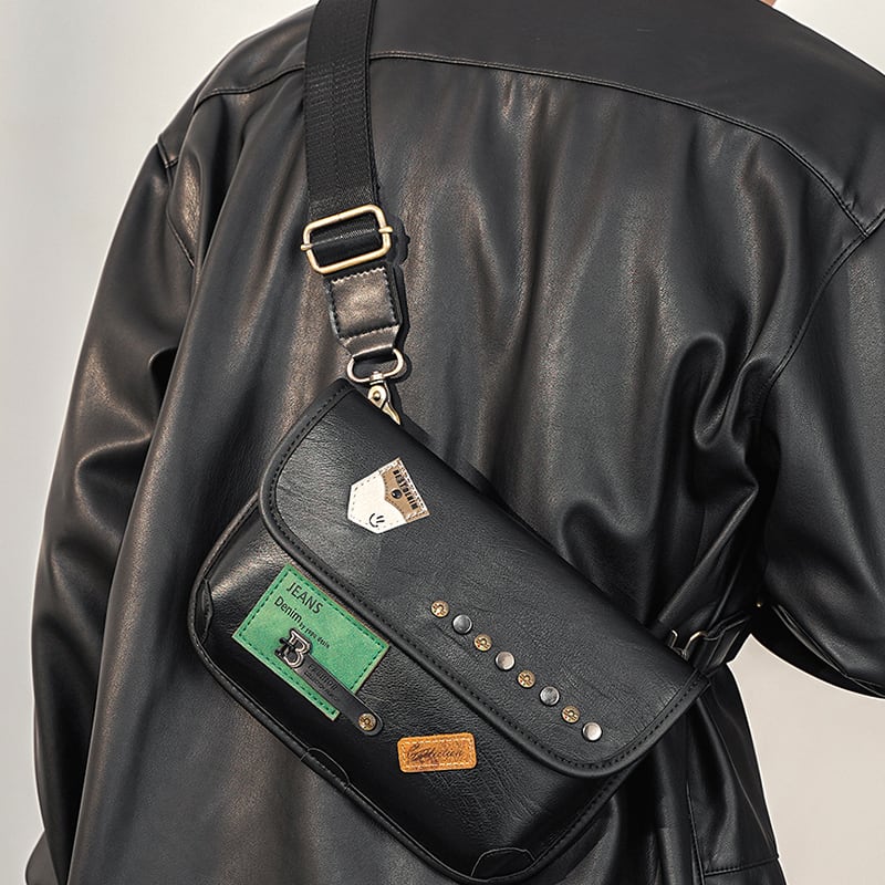 おしゃれなリベットデザインショルダーバッグ | mblueshop