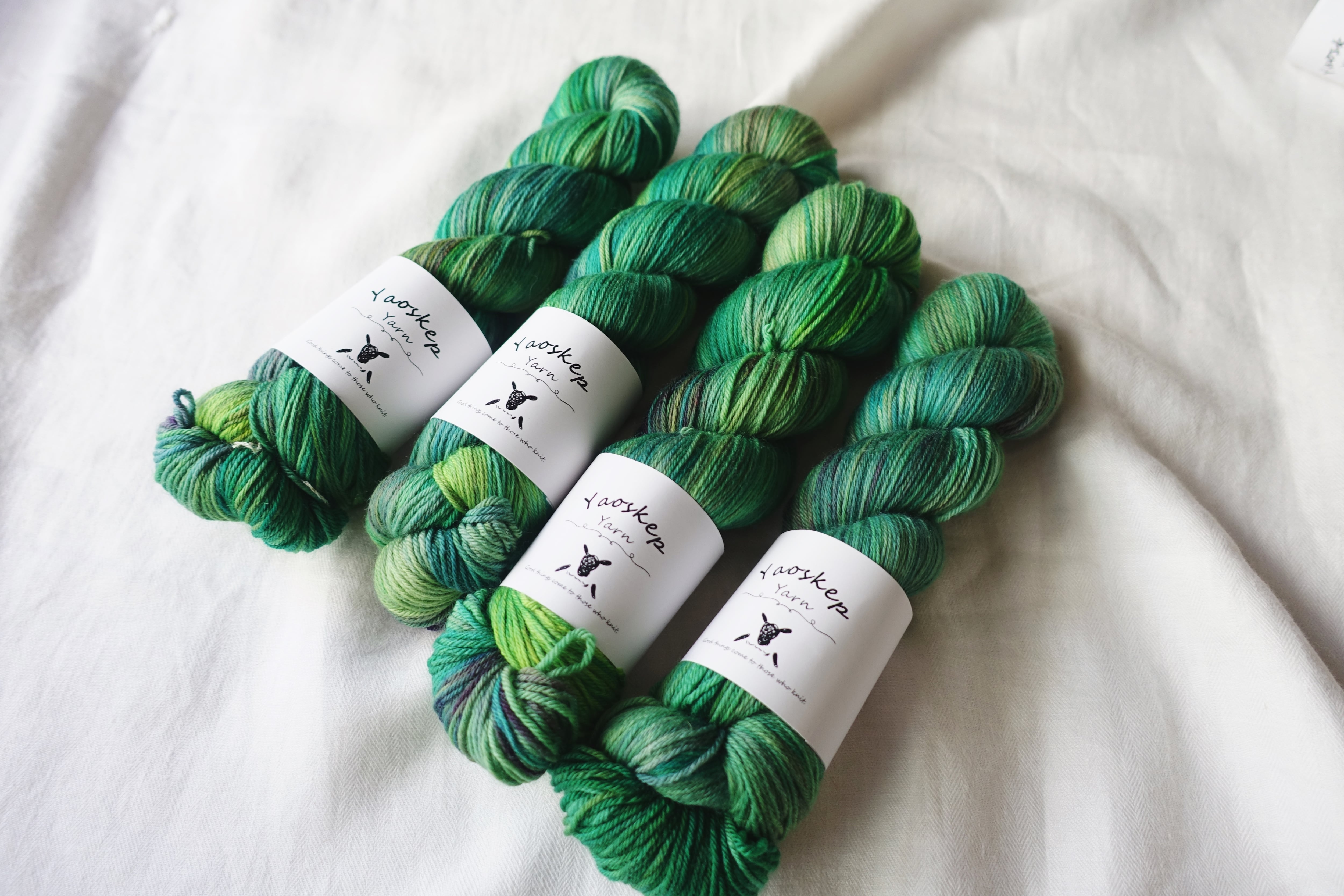 手染め糸 フリンジ C 手染め毛糸]SperwashMerino100_4PLY_Eric Carl | 手染め毛糸のYaoskep Yarn