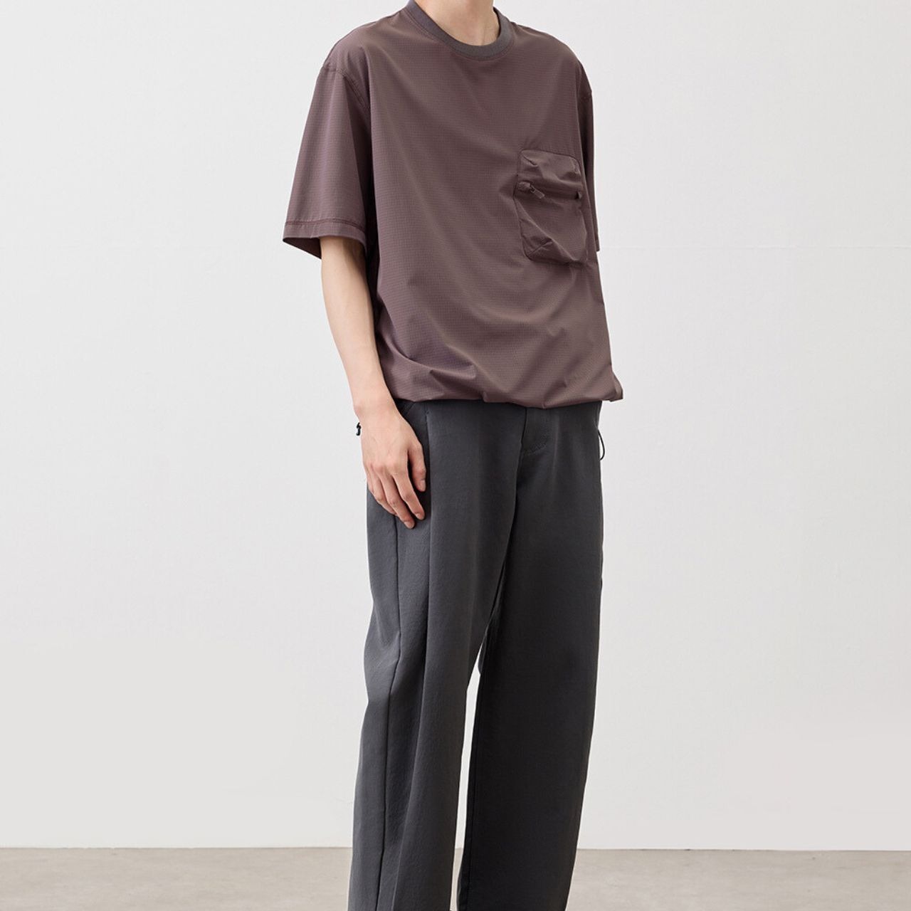 裾ドローコードTシャツ　MT0170006