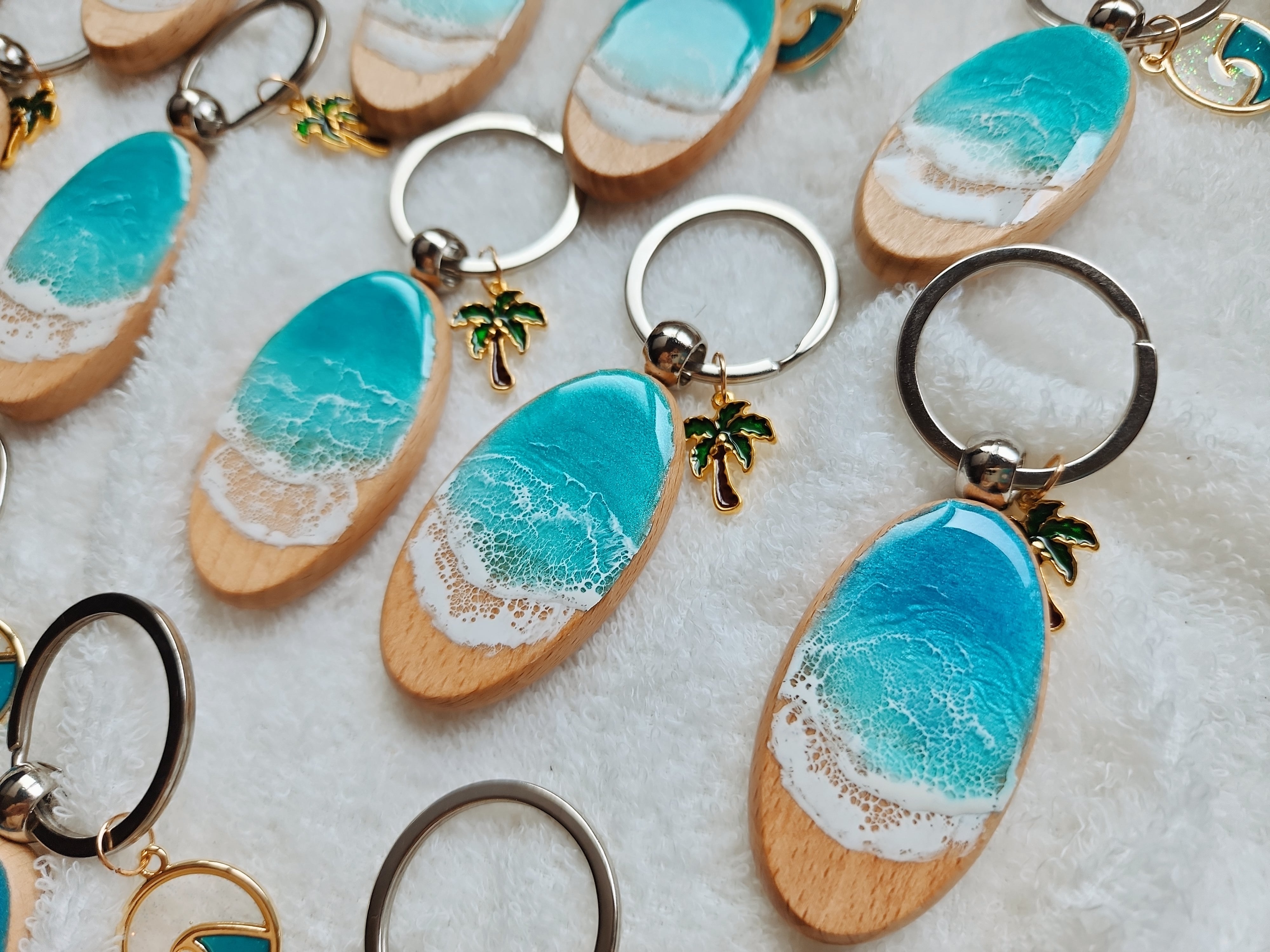 342.オーシャンレジンアート キーホルダー