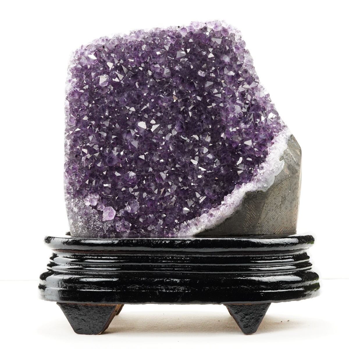 1.6Kg アメジスト クラスター ウルグアイ産 アメジスト 原石 amethyst 台座付属 一点物 182-8738